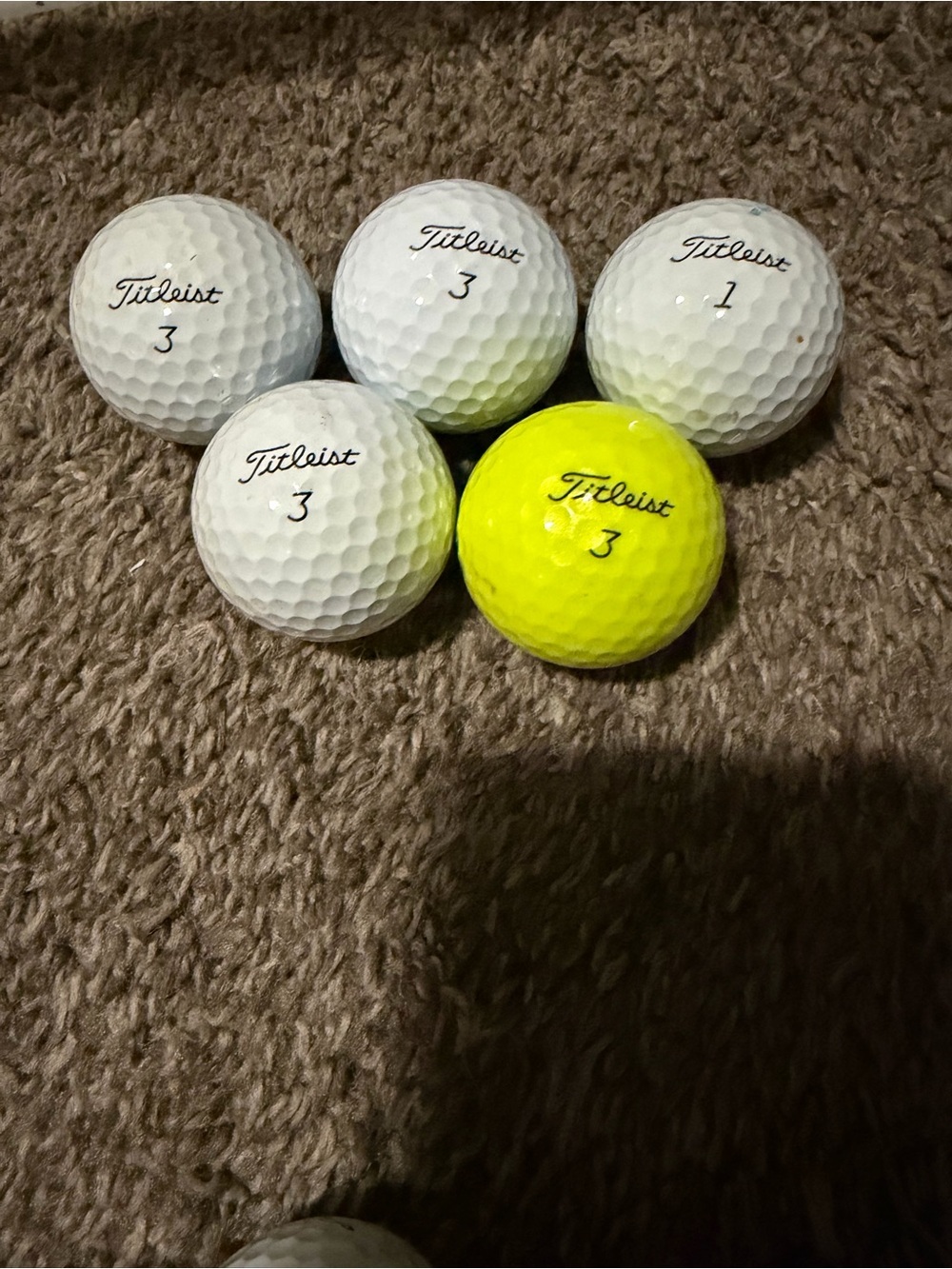 Titleist White and Yellow Golf Ball Set - Pack of 5